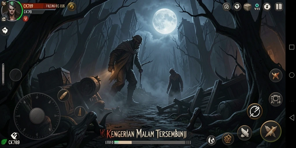 Gameplay menegangkan dengan suasana menyeramkan di CK789.