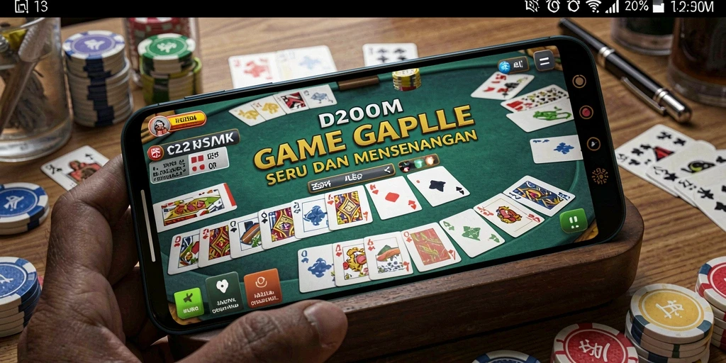 Tampilan gameplay seru D200M dengan berbagai pilihan kartu.