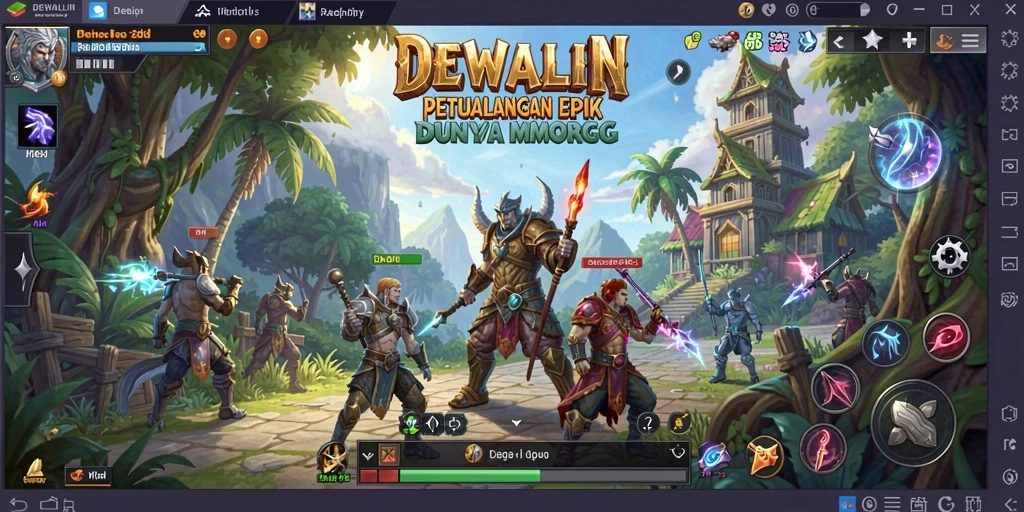 Tampilan gameplay DEWALIN yang memukau dalam dunia MMORPG.