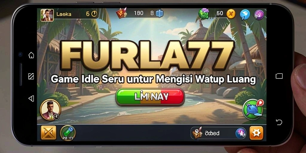 Tangkapan layar utama FURLA77 menampilkan gameplay yang santai dan menyenangkan.