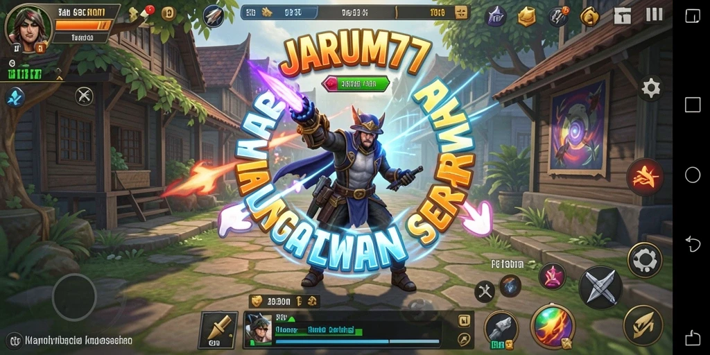 Screenshot gameplay JARUM77 yang memperlihatkan simulasi menarik.