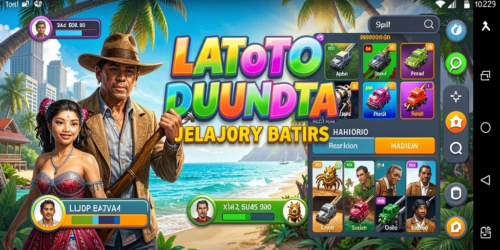 Tampilan menakjubkan dari gameplay LATOTO dalam dunia terbuka.