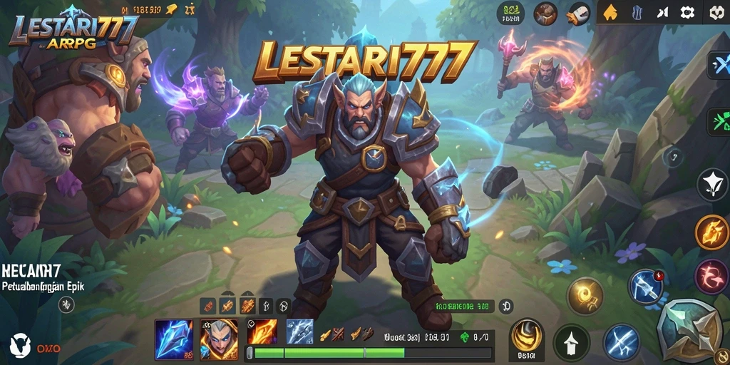 Screenshot gameplay LESTARI777 menampilkan aksi pertempuran yang mendebarkan.