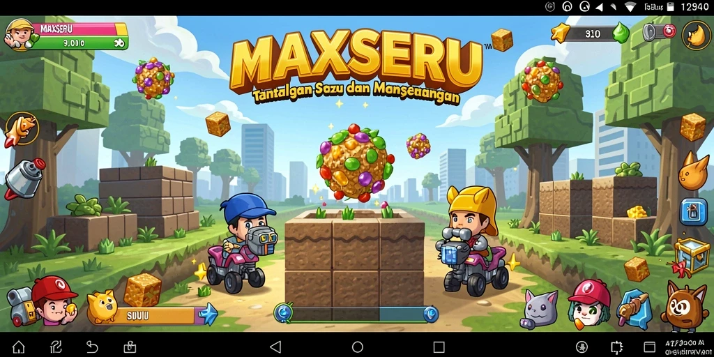 Tampilan gameplay MAXSERU yang menarik dan penuh tantangan puzzle.