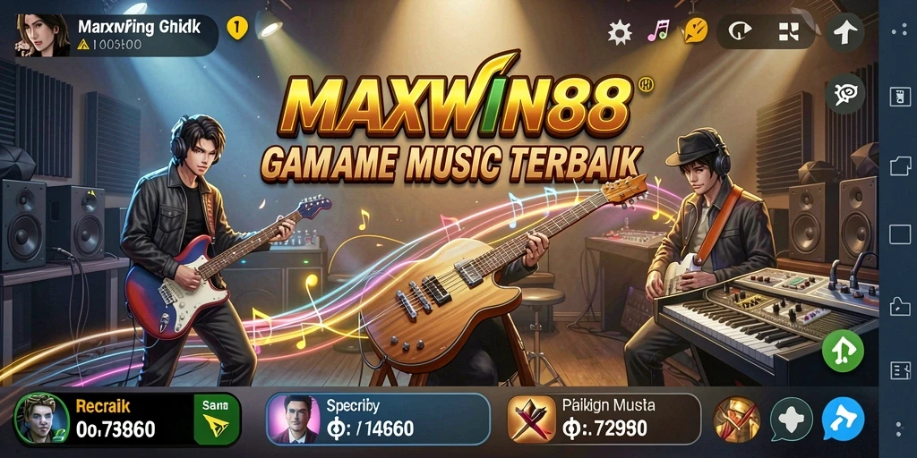 Tangkapan layar gameplay <strong>MAXWIN88</strong> yang menunjukkan aksi musik yang seru.