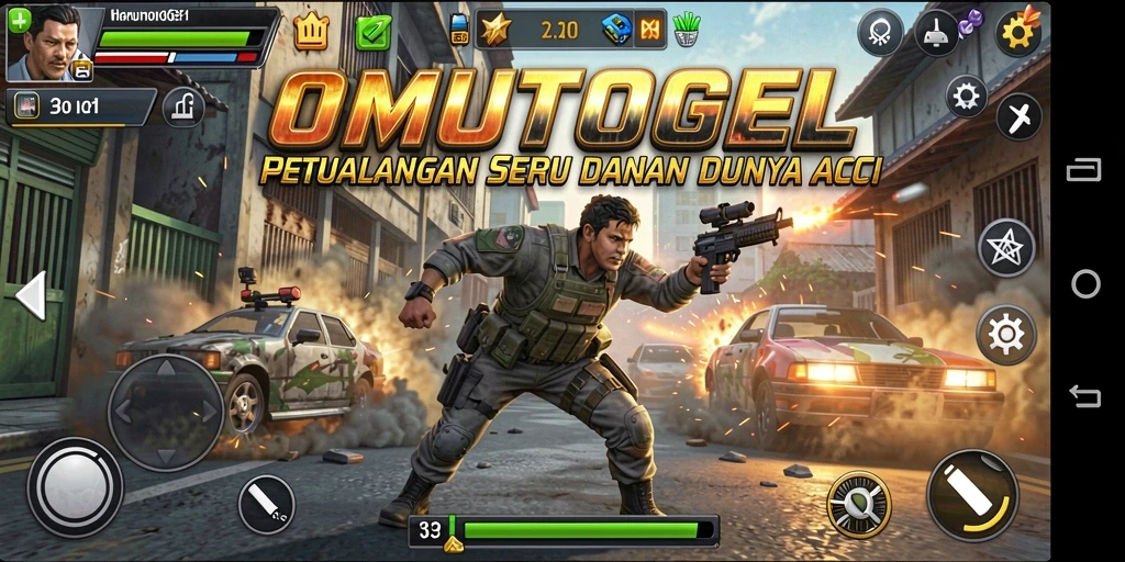 Screenshot gameplay OMUTOGEL yang menampilkan aksi seru dan grafis menyenangkan.