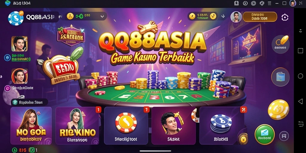 Tampilan gameplay menarik dari QQ88ASIA dengan pilihan permainan Kasino.