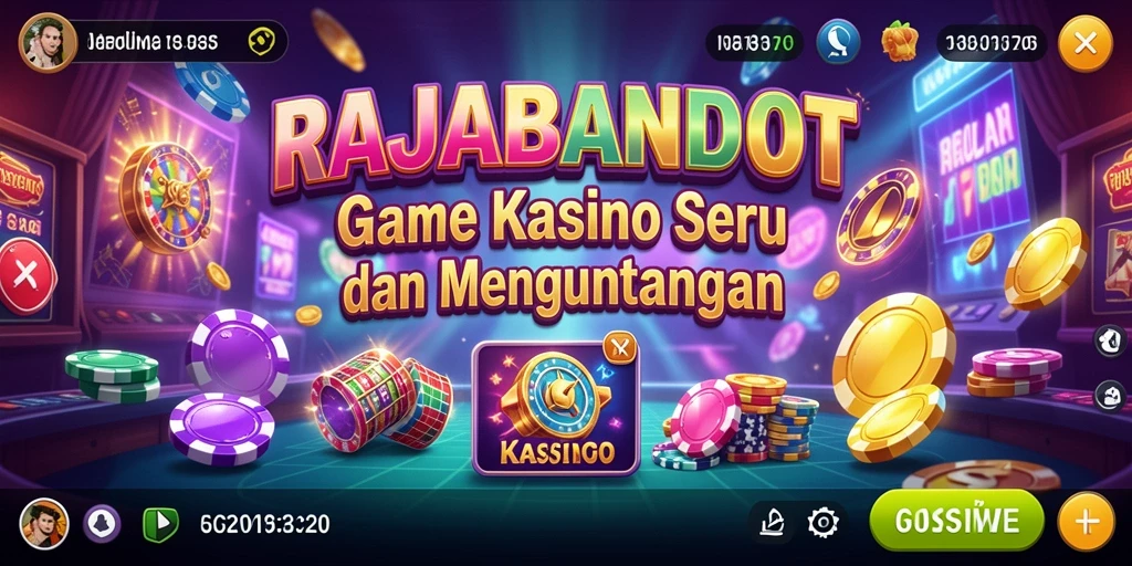Screenshot gameplay RAJABANDOT menampilkan keseruan bermain Kasino.