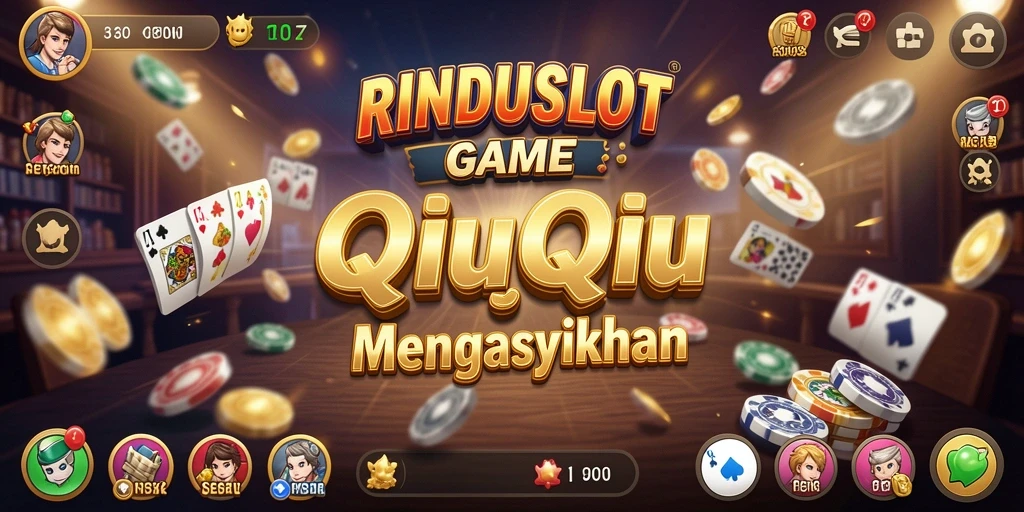 Tampilan screenshot RINDUSLOT yang menggambarkan permainan QiuQiu.