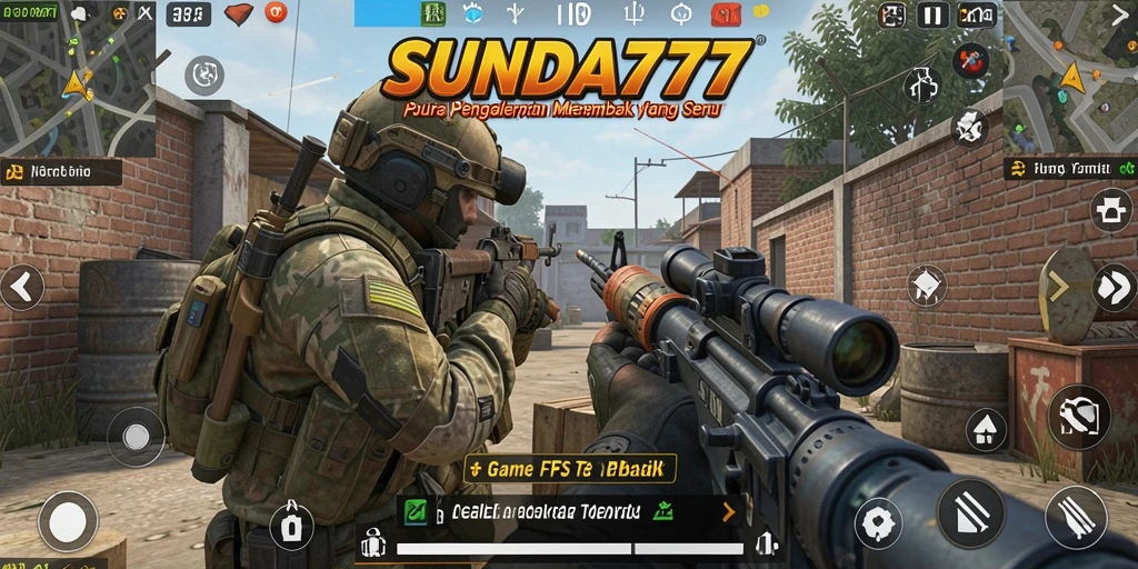 Tampilan gameplay SUNDA777 yang intens dan penuh aksi FPS.
